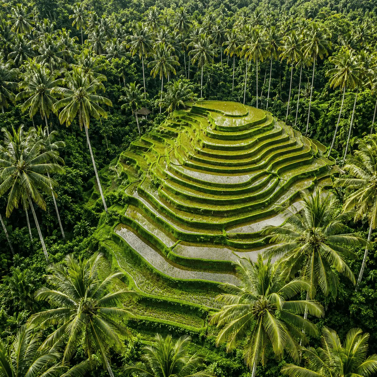 Terraced land plot